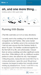 Mobile Screenshot of ohandonemorething.wordpress.com