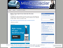 Tablet Screenshot of misscardealer.wordpress.com