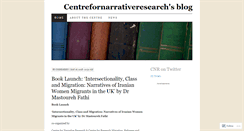 Desktop Screenshot of centrefornarrativeresearch.wordpress.com