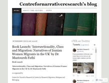 Tablet Screenshot of centrefornarrativeresearch.wordpress.com