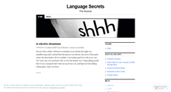 Desktop Screenshot of languagesecrets.wordpress.com
