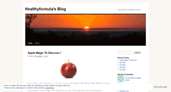 Desktop Screenshot of healthyformula.wordpress.com