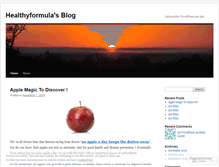 Tablet Screenshot of healthyformula.wordpress.com