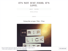 Tablet Screenshot of itsnotfooditslove.wordpress.com