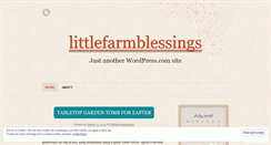 Desktop Screenshot of littlefarmblessings.wordpress.com