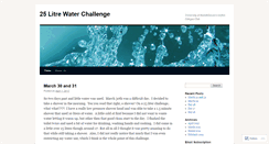 Desktop Screenshot of 25litrechallenge.wordpress.com