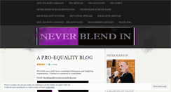 Desktop Screenshot of neverblendin.wordpress.com