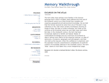 Tablet Screenshot of memorywalkthrough.wordpress.com