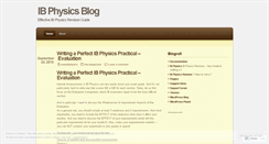 Desktop Screenshot of ibphysicsorg.wordpress.com