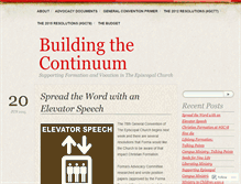 Tablet Screenshot of buildingthecontinuum.wordpress.com