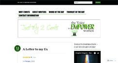 Desktop Screenshot of justmytwocents2.wordpress.com