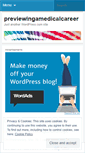 Mobile Screenshot of previewingamedicalcareer.wordpress.com