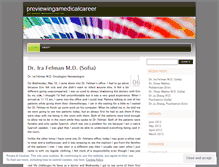 Tablet Screenshot of previewingamedicalcareer.wordpress.com