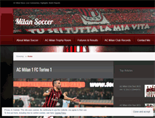 Tablet Screenshot of milansoccer.wordpress.com