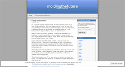 Desktop Screenshot of moldingthefuture.wordpress.com