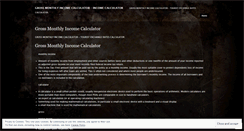 Desktop Screenshot of grossmonthlyincomecalculatorxtl.wordpress.com