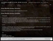 Tablet Screenshot of grossmonthlyincomecalculatorxtl.wordpress.com
