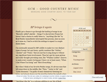 Tablet Screenshot of goodcountrymusic.wordpress.com