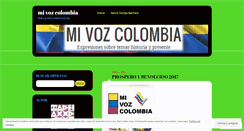 Desktop Screenshot of mivozcolombia.wordpress.com