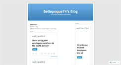 Desktop Screenshot of bellepoque74.wordpress.com