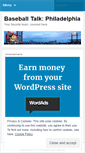 Mobile Screenshot of baseballtalkphiladelphia.wordpress.com