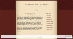 Desktop Screenshot of meredithsloan.wordpress.com