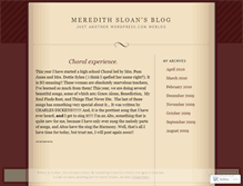 Tablet Screenshot of meredithsloan.wordpress.com