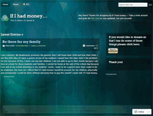 Tablet Screenshot of ifihadmoney.wordpress.com
