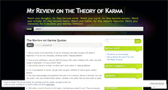 Desktop Screenshot of karmatheory.wordpress.com