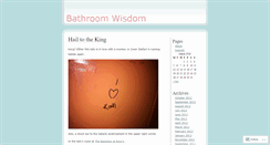 Desktop Screenshot of bathroomwisdom.wordpress.com