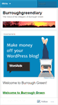 Mobile Screenshot of burroughgreendiary.wordpress.com
