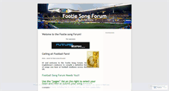 Desktop Screenshot of footiesongs.wordpress.com