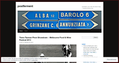 Desktop Screenshot of postferment.wordpress.com