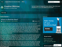 Tablet Screenshot of creativeoblivion.wordpress.com