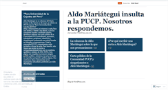 Desktop Screenshot of cartaparaaldomariategui.wordpress.com