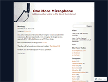 Tablet Screenshot of 1moremic.wordpress.com