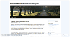Desktop Screenshot of mynewmedicationforchronicbackpain.wordpress.com