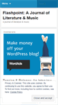 Mobile Screenshot of flashpointjournal.wordpress.com