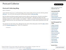 Tablet Screenshot of postcardcollector.wordpress.com