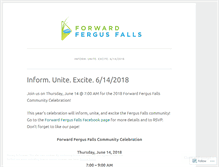 Tablet Screenshot of forwardfergusfalls.wordpress.com