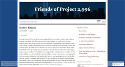 Desktop Screenshot of friendsofproject2996.wordpress.com