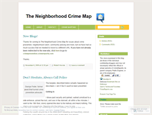 Tablet Screenshot of neighborhoodcrimemap.wordpress.com