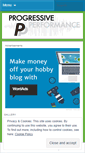 Mobile Screenshot of progressiveperformance.wordpress.com