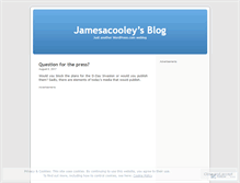 Tablet Screenshot of jamesacooley.wordpress.com