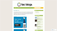 Desktop Screenshot of bioblogs.wordpress.com