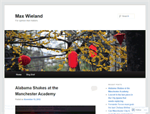 Tablet Screenshot of maxwieland.wordpress.com