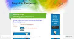 Desktop Screenshot of ideeaeuropeana.wordpress.com