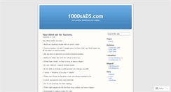 Desktop Screenshot of 1000sads.wordpress.com