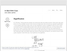 Tablet Screenshot of inbedwithcool.wordpress.com