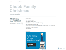 Tablet Screenshot of chubbfamilychristmas.wordpress.com